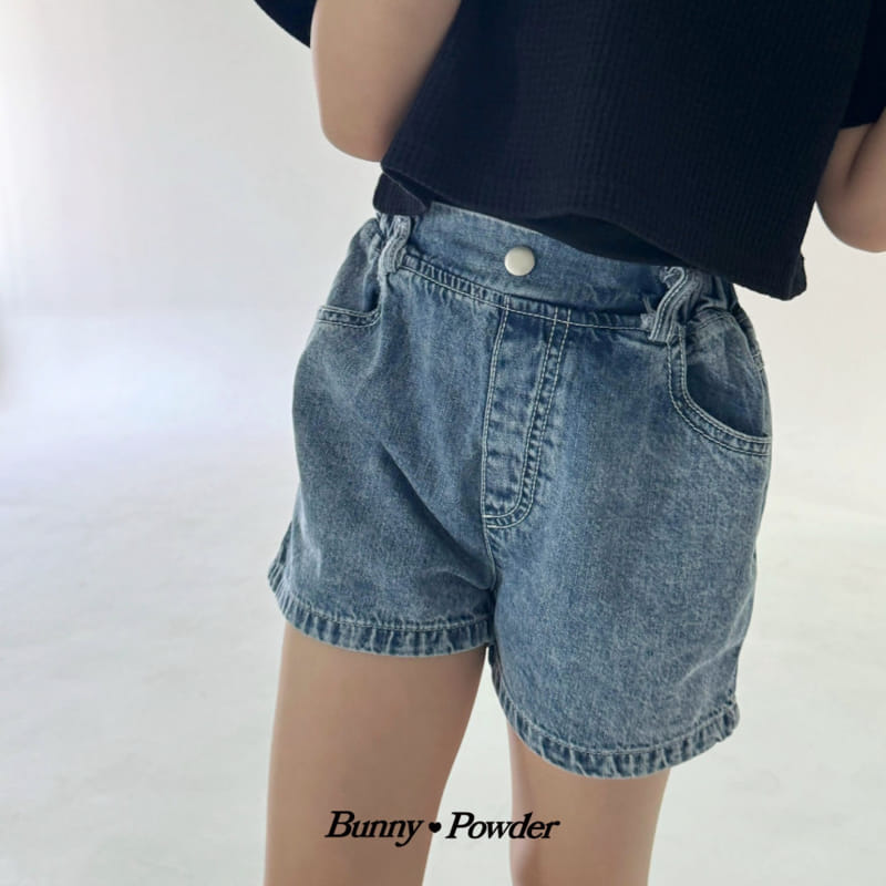 Bunny Powder - Korean Children Fashion - #kidsshorts - Dol Dol Denim Pants - 7