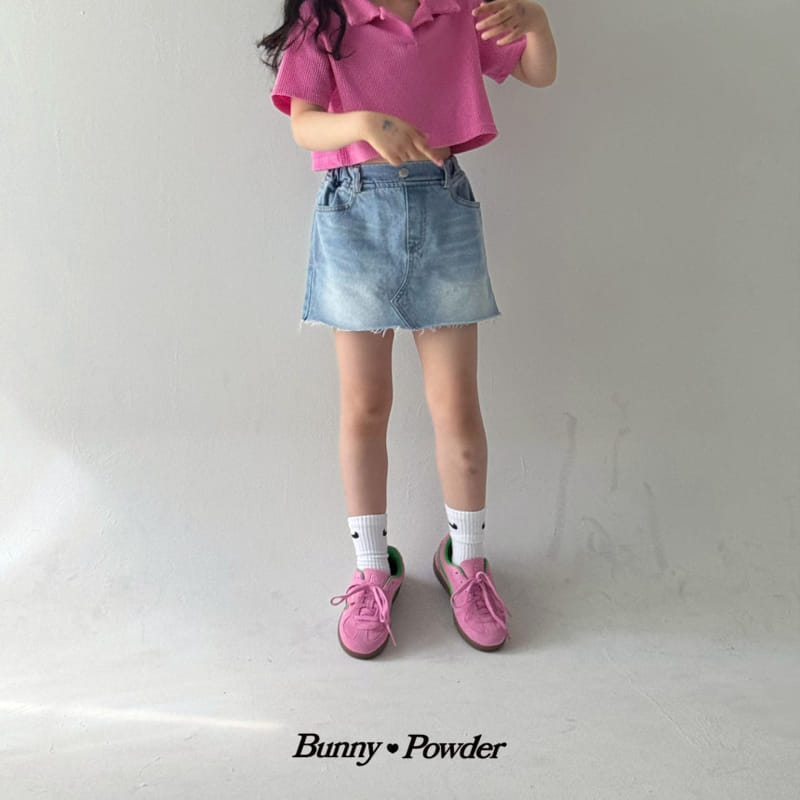 Bunny Powder - Korean Children Fashion - #kidsstore - Lexy Denim Skirt - 9