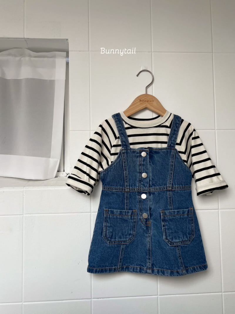 Bunnytail - Korean Children Fashion - #childofig - Milkis Denim One-Piece - 5