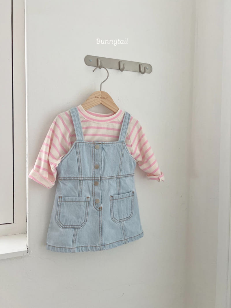 Bunnytail - Korean Children Fashion - #childrensboutique - Milkis Denim One-Piece - 6