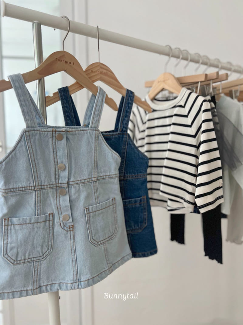 Bunnytail - Korean Children Fashion - #designkidswear - Milkis Denim One-Piece - 7