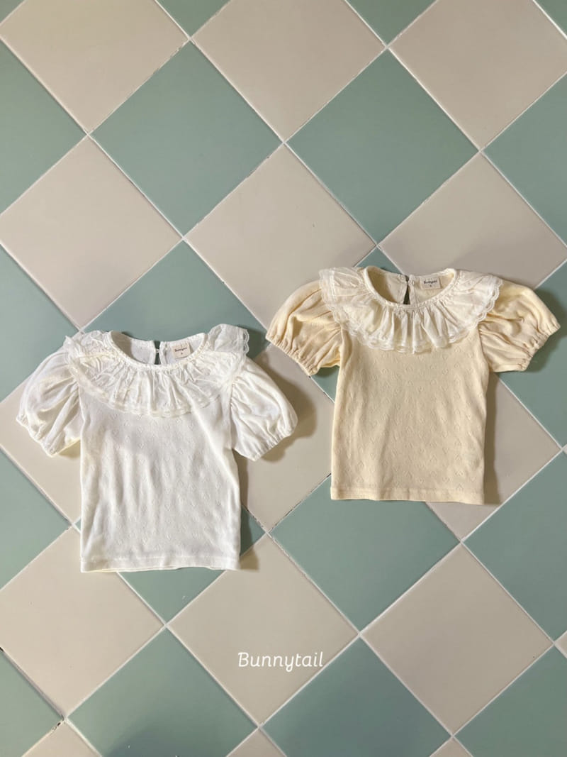 Bunnytail - Korean Children Fashion - #designkidswear - Eyelet Tee - 3