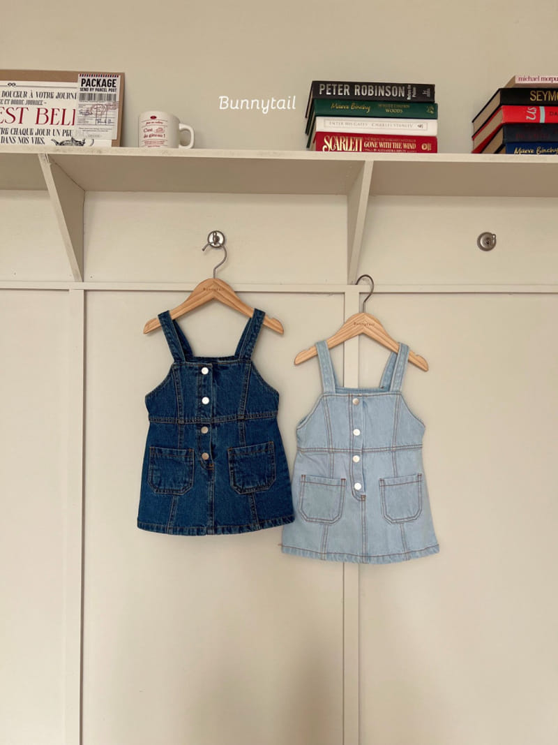 Bunnytail - Korean Children Fashion - #fashionkids - Milkis Denim One-Piece - 9