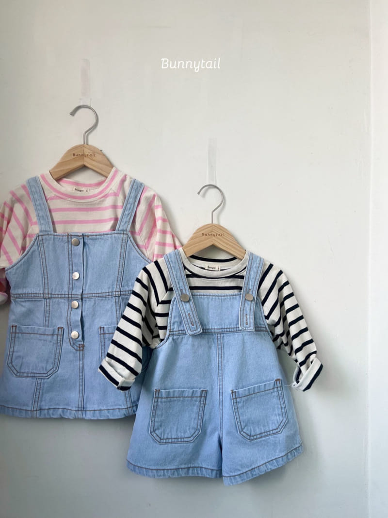 Bunnytail - Korean Children Fashion - #kidsshorts - Milkis Denim One-Piece - 10