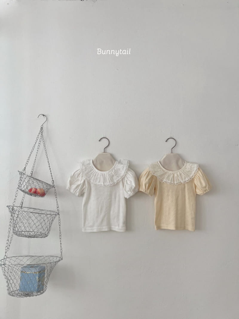 Bunnytail - Korean Children Fashion - #kidsshorts - Eyelet Tee - 6