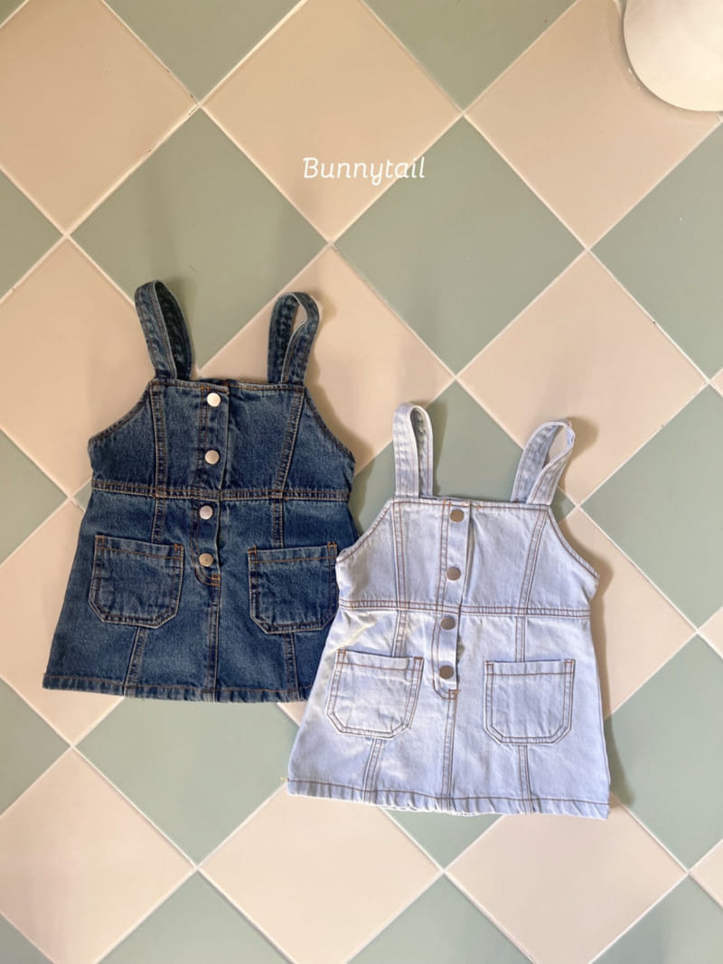 Bunnytail - Korean Children Fashion - #kidsstore - Milkis Denim One-Piece - 11