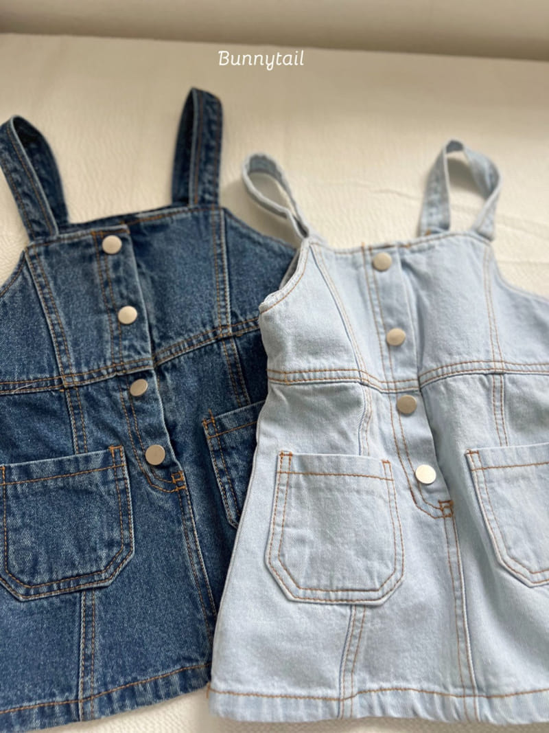 Bunnytail - Korean Children Fashion - #toddlerclothing - Milkis Denim One-Piece - 3