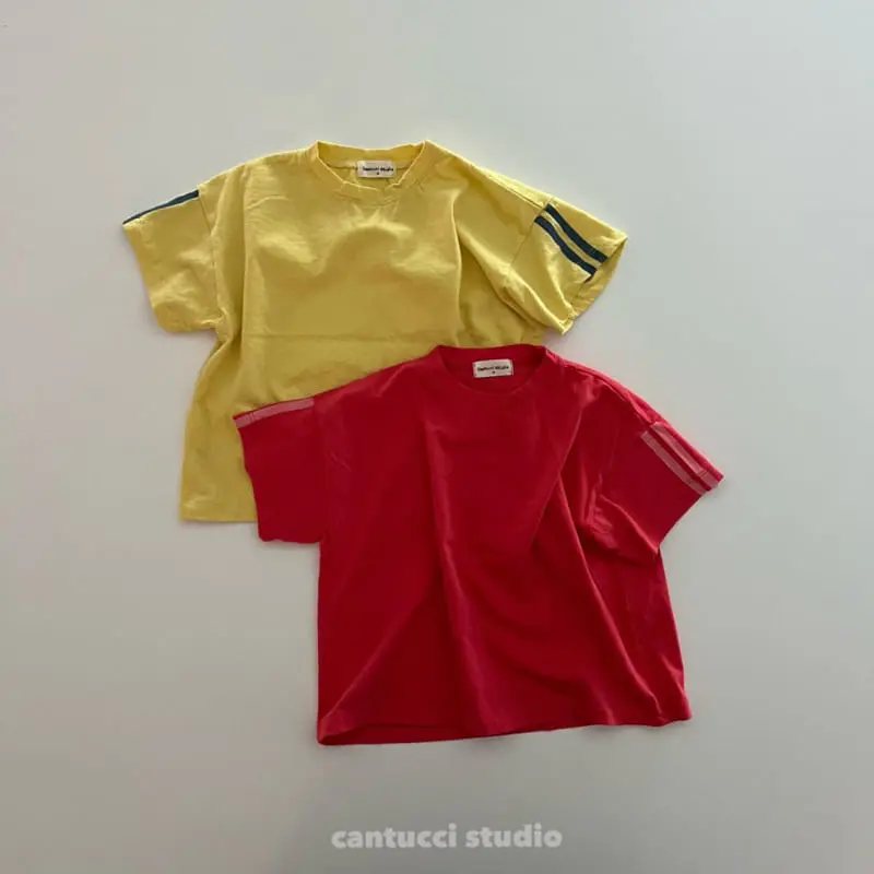 Cantucci Studio - Korean Children Fashion - #kidsshorts - Two Line Tee - 2