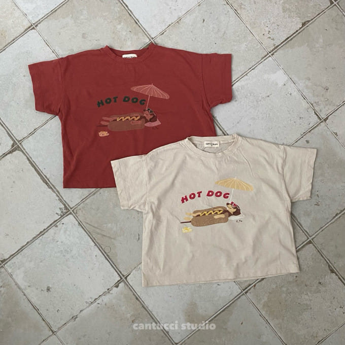 Cantucci Studio - Korean Children Fashion - #minifashionista - Hot Dog Tee With  Mom