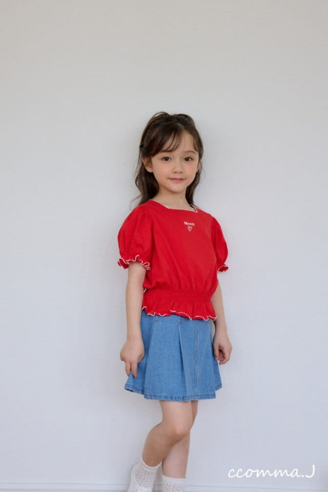 Ccommaj - Korean Children Fashion - #childrensboutique - Summer Pleats Denim  - 7