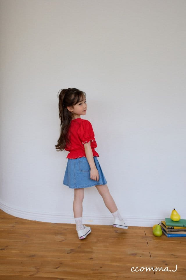 Ccommaj - Korean Children Fashion - #designkidswear - Summer Pleats Denim  - 8