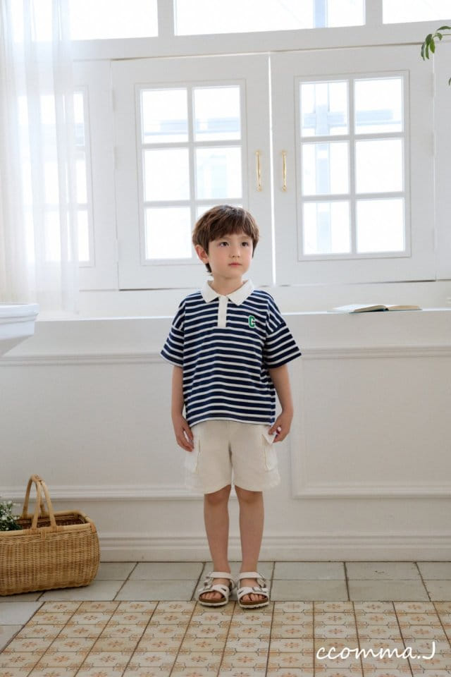 Ccommaj - Korean Children Fashion - #discoveringself - Standard Collar Tee - 6