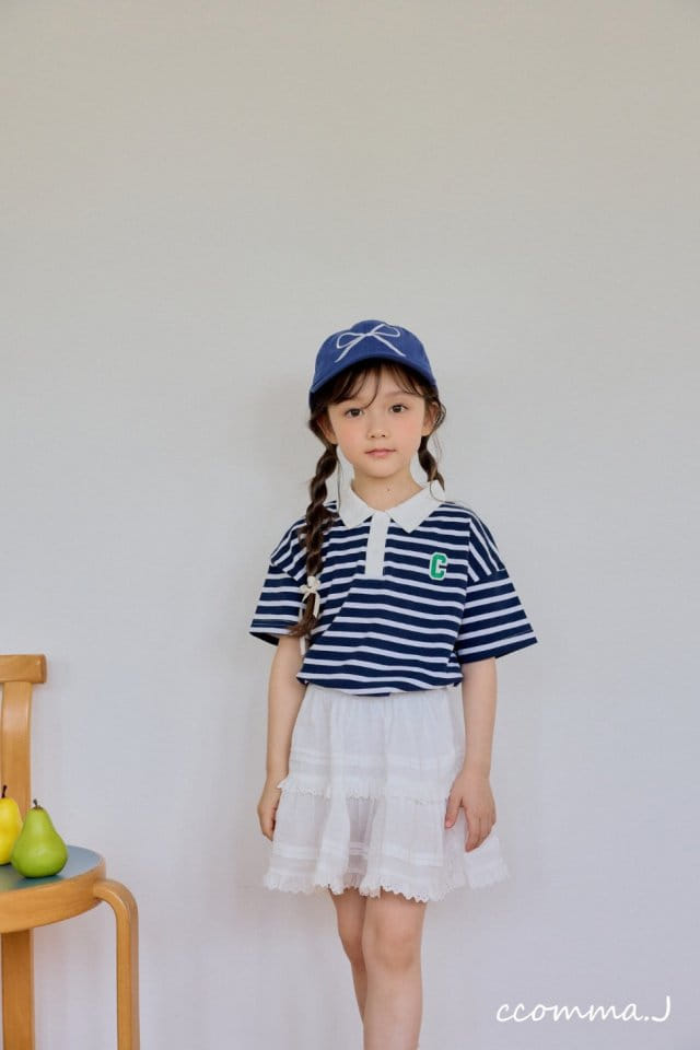 Ccommaj - Korean Children Fashion - #kidsstore - Standard Collar Tee - 9