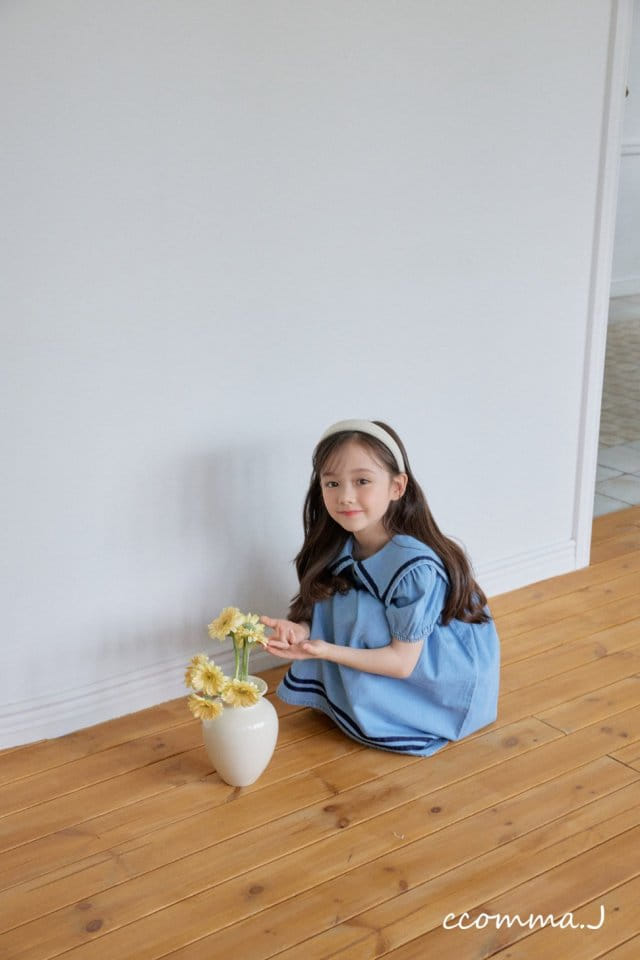 Ccommaj - Korean Children Fashion - #minifashionista - Lulu Sailor Denim One-Piece - 6