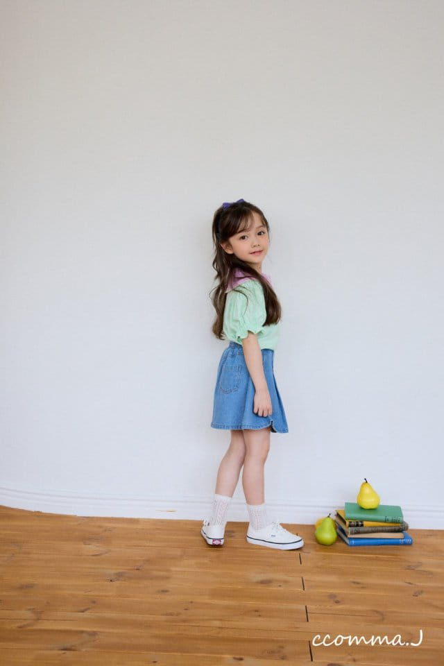 Ccommaj - Korean Children Fashion - #stylishchildhood - Summer Pleats Denim  - 5