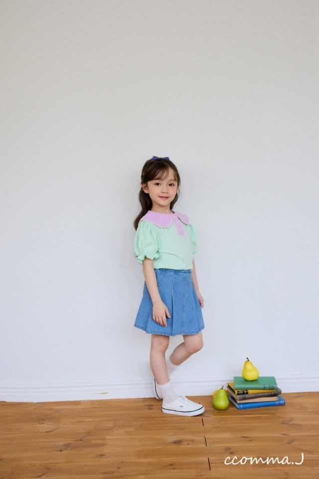 Ccommaj - Korean Children Fashion - #todddlerfashion - Summer Pleats Denim  - 4