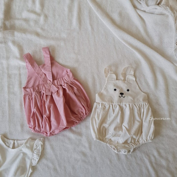 Choucream - Korean Baby Fashion - #babyboutique - Baby Bear Dungarees Body Suit - 2