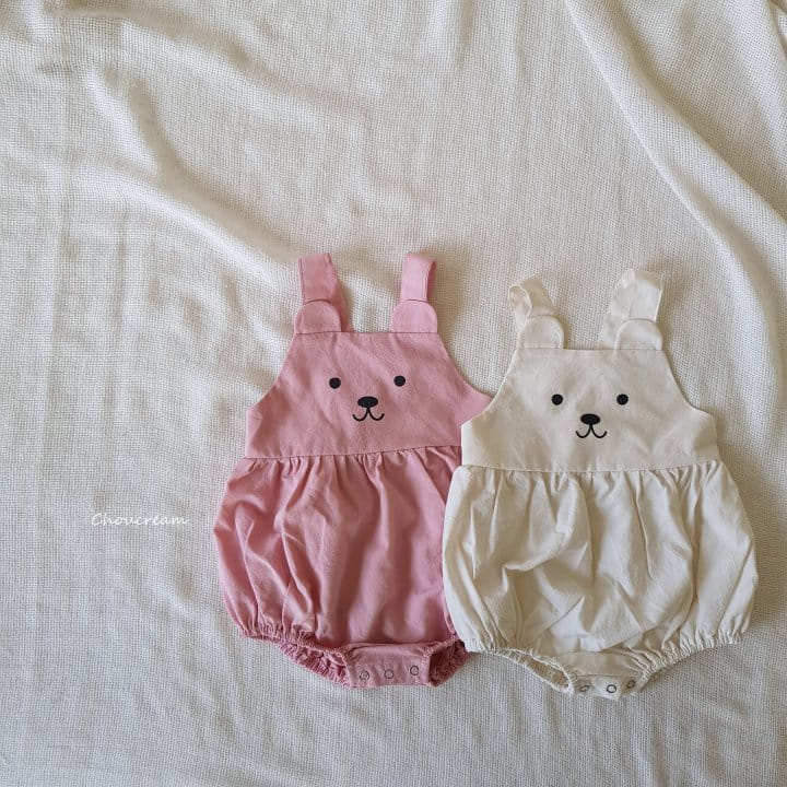 Choucream - Korean Baby Fashion - #babyboutiqueclothing - Baby Bear Dungarees Body Suit - 3