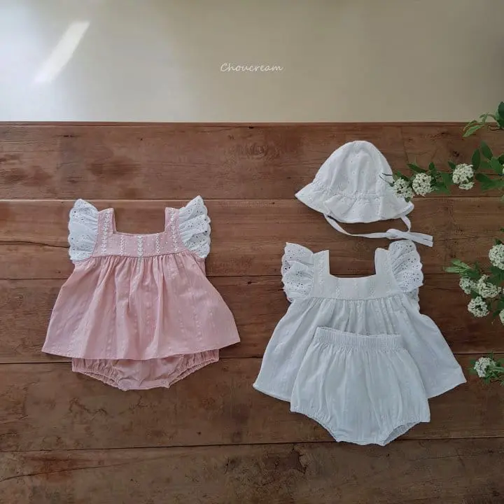 Choucream - Korean Baby Fashion - #babyclothing - Humming Frill Top Bottom Set