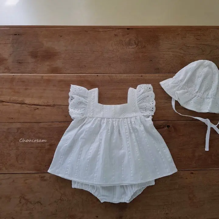 Choucream - Korean Baby Fashion - #babyfever - Humming Frill Top Bottom Set - 3