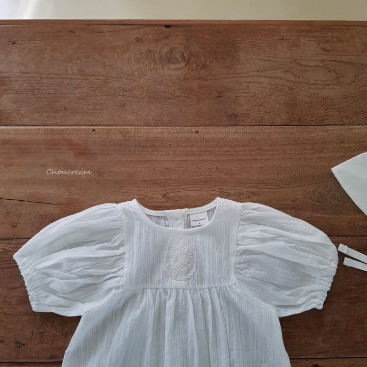 Choucream - Korean Baby Fashion - #babygirlfashion - Blanc Puff Body Suit - 3