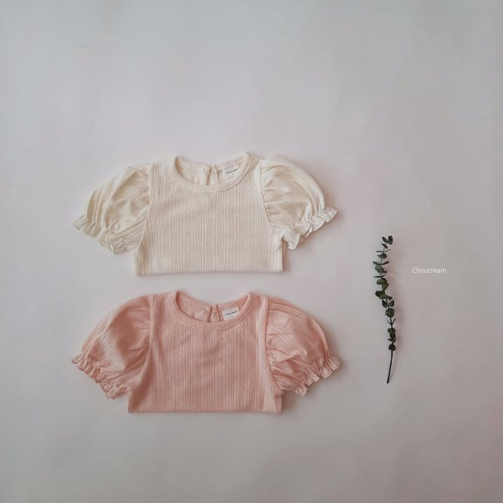 Choucream - Korean Baby Fashion - #babygirlfashion - Bebe Puff Tee - 4