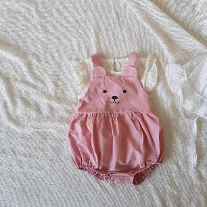 Choucream - Korean Baby Fashion - #babyoutfit - Baby Bear Dungarees Body Suit - 11