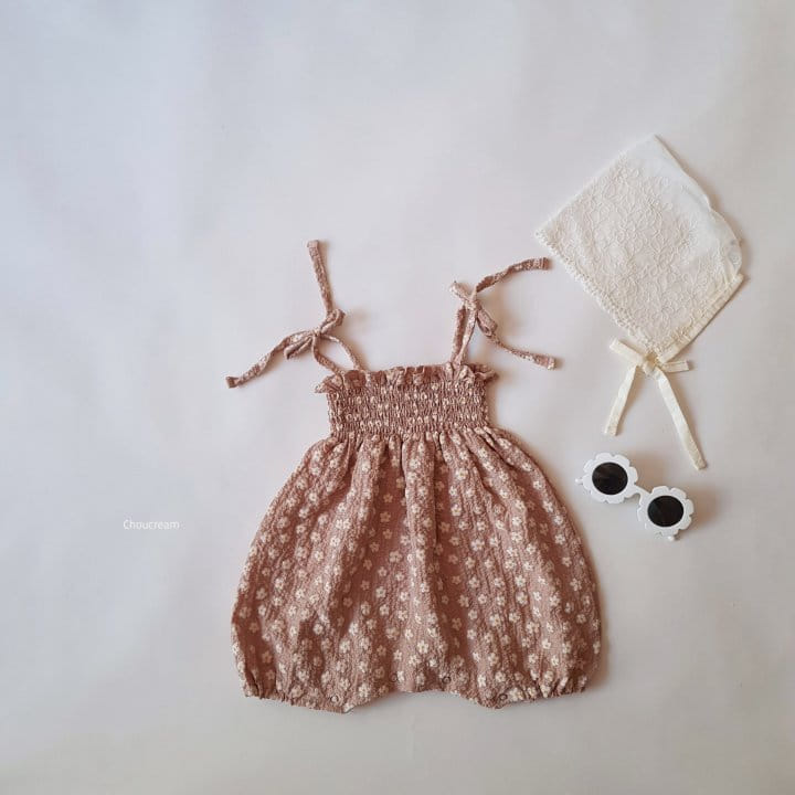 Choucream - Korean Baby Fashion - #babyoutfit - Smoke Flower Body Suit - 4