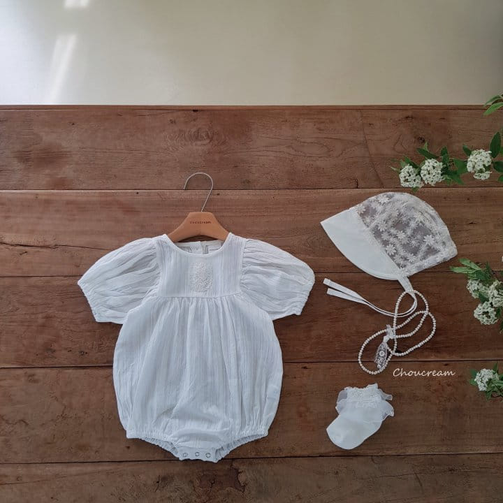 Choucream - Korean Baby Fashion - #onlinebabyboutique - Blanc Puff Body Suit - 10