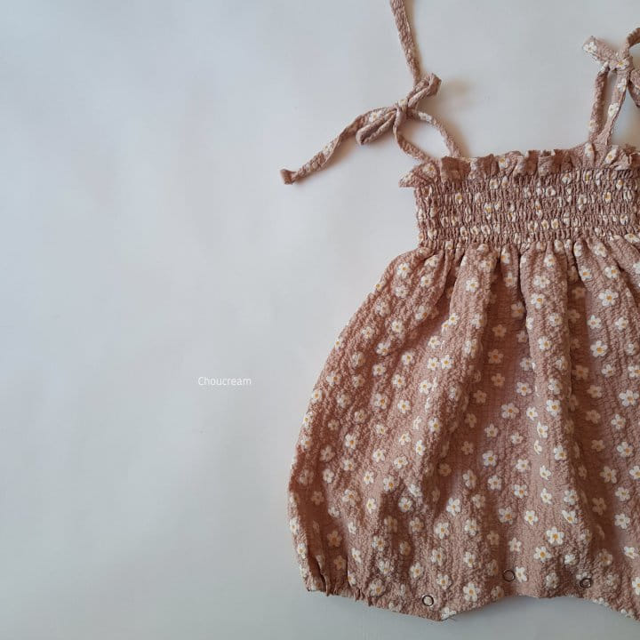 Choucream - Korean Baby Fashion - #onlinebabyshop - Smoke Flower Body Suit - 6