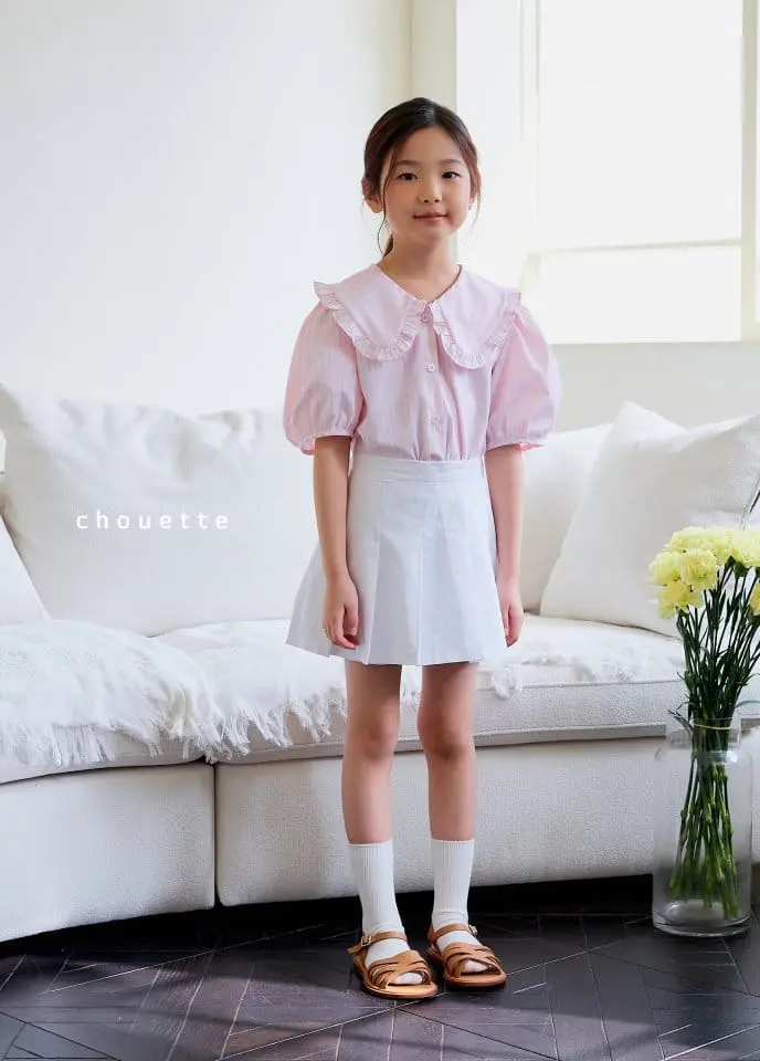 Chouette - Korean Children Fashion - #kidzfashiontrend - Frill Collar Blouse - 3