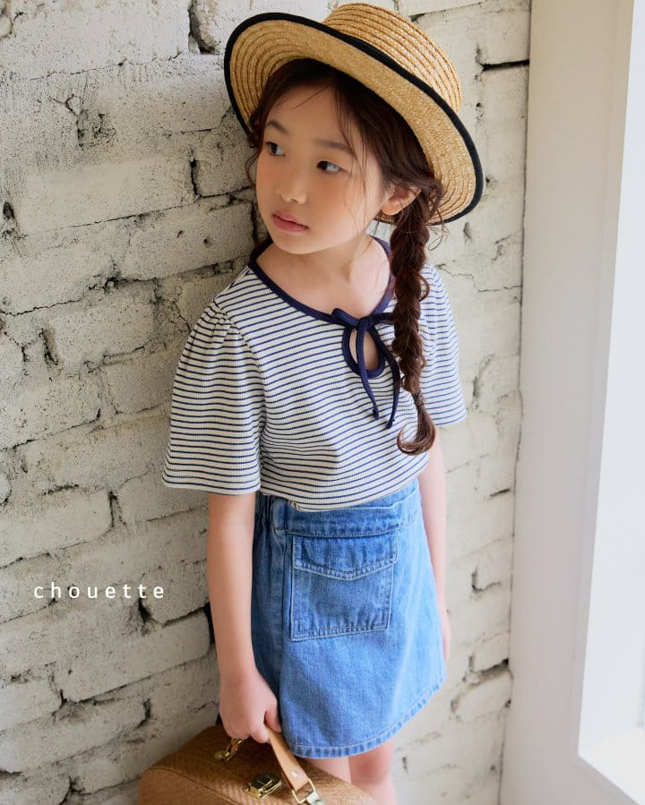 Chouette - Korean Children Fashion - #kidzfashiontrend - Ribbon Puff Tee