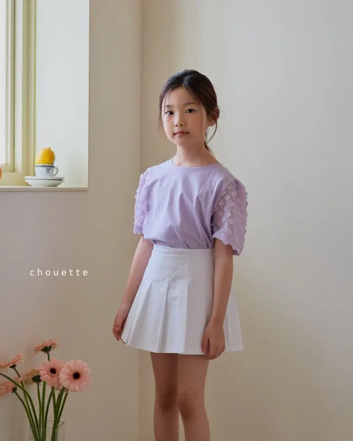 Chouette - Korean Children Fashion - #littlefashionista - Lavender Puff Tee - 2