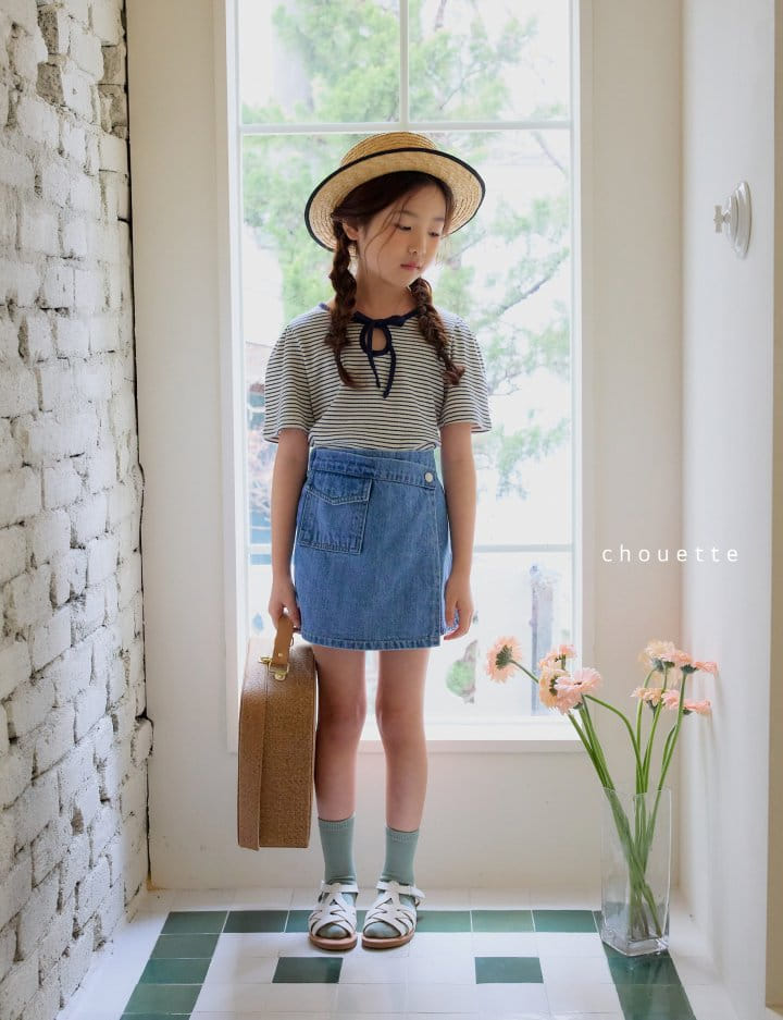 Chouette - Korean Children Fashion - #littlefashionista - Ribbon Puff Tee - 3