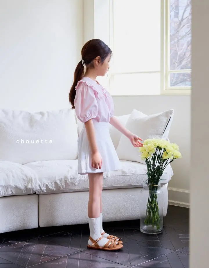 Chouette - Korean Children Fashion - #magicofchildhood - Frill Collar Blouse - 6