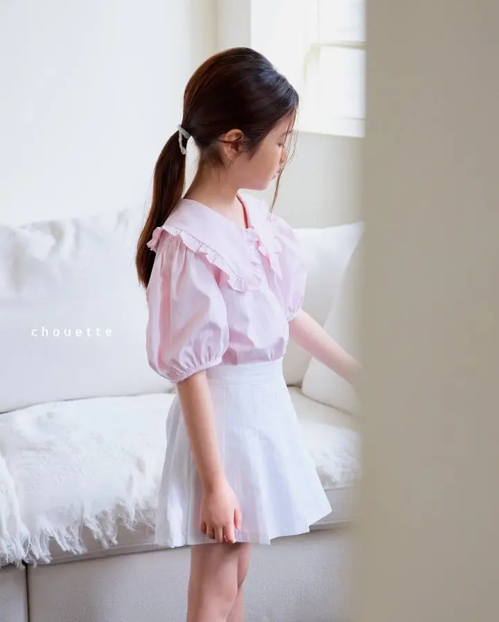 Chouette - Korean Children Fashion - #minifashionista - Frill Collar Blouse - 7