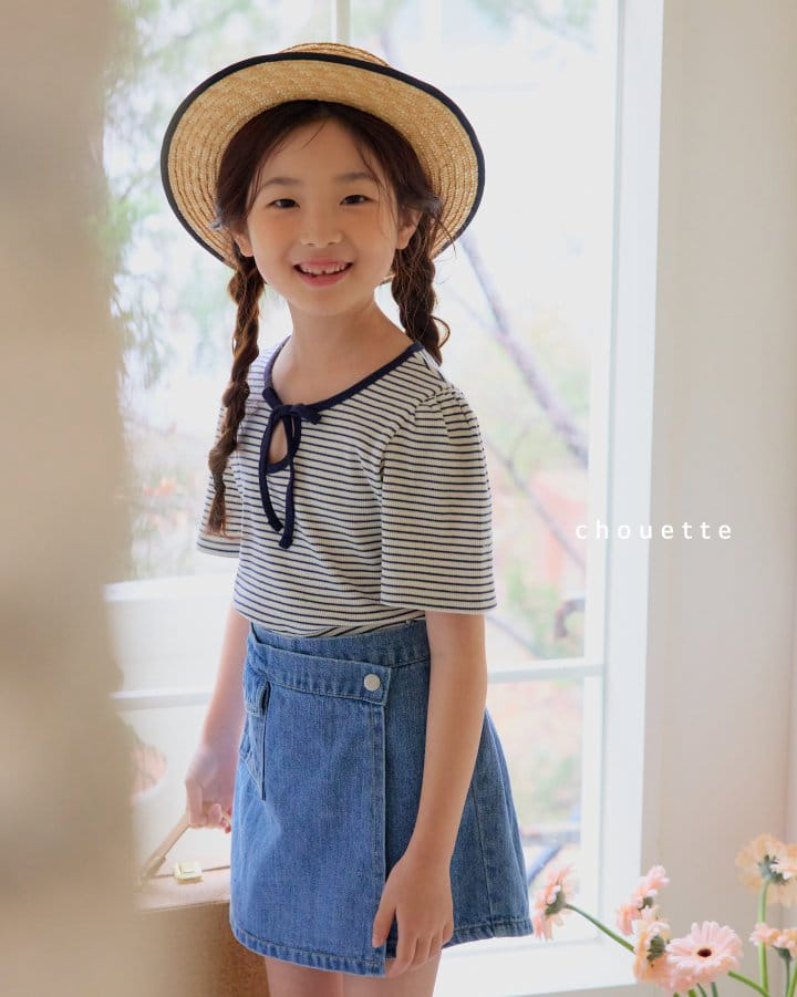 Chouette - Korean Children Fashion - #prettylittlegirls - Ribbon Puff Tee - 6