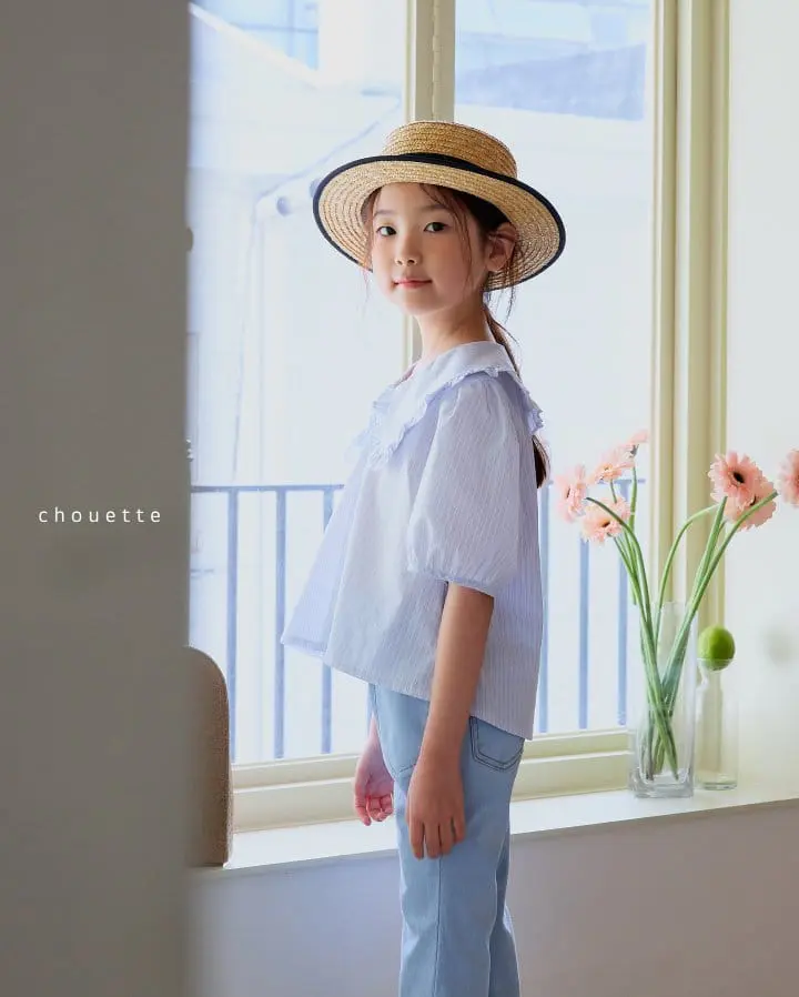 Chouette - Korean Children Fashion - #stylishchildhood - Frill Collar Blouse - 11