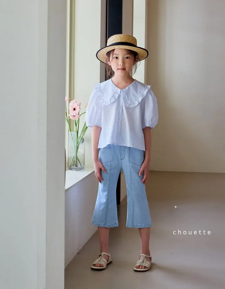 Chouette - Korean Children Fashion - #todddlerfashion - Frill Collar Blouse - 9