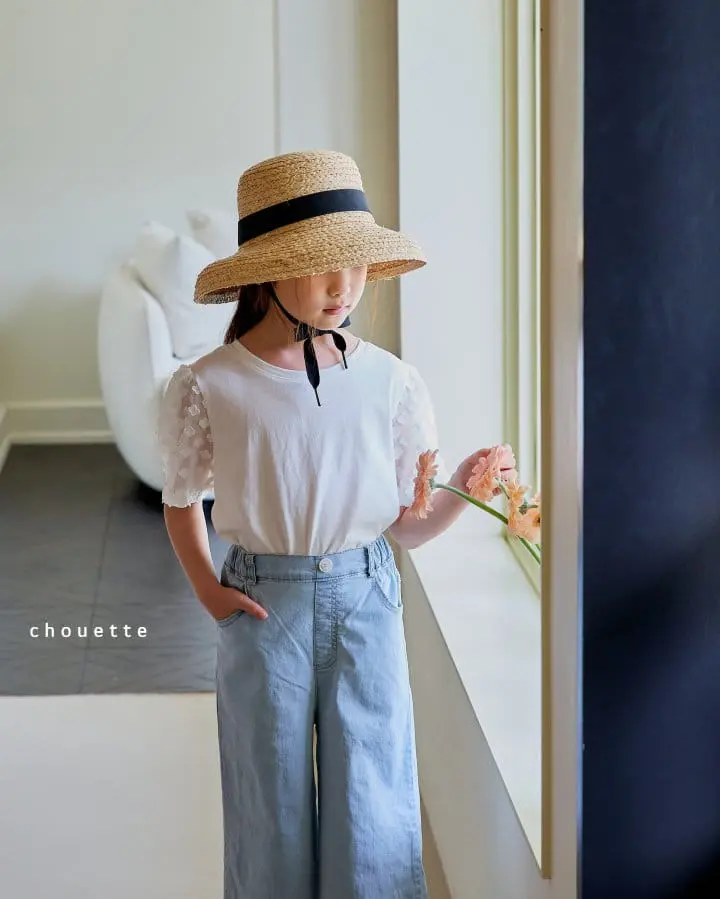 Chouette - Korean Children Fashion - #toddlerclothing - Lavender Puff Tee - 7