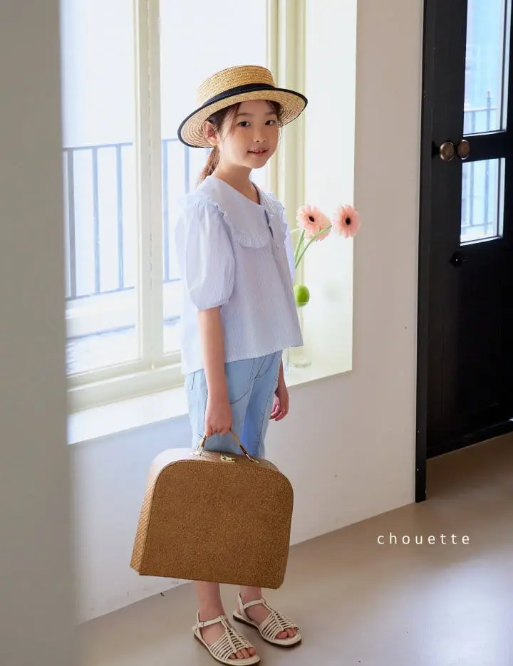 Chouette - Korean Children Fashion - #toddlerclothing - Frill Collar Blouse - 10