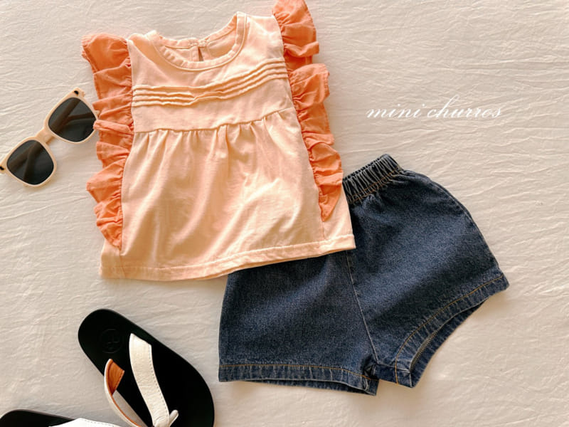 Churros - Korean Children Fashion - #todddlerfashion - Denim Mini Shorts - 11