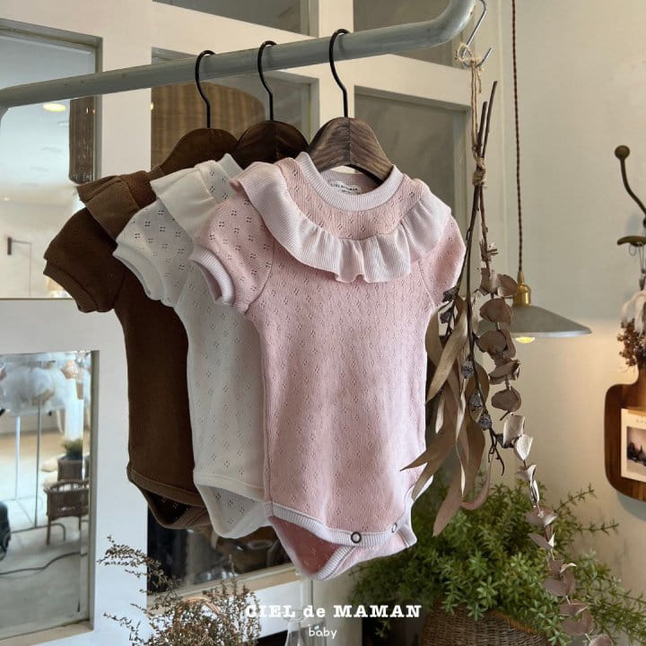 Ciel De Maman - Korean Baby Fashion - #babyboutiqueclothing - Knit Frill Body Suit