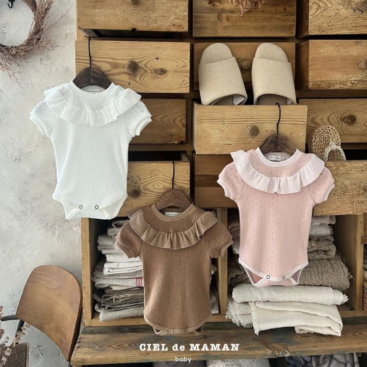 Ciel De Maman - Korean Baby Fashion - #babyfashion - Knit Frill Body Suit - 3