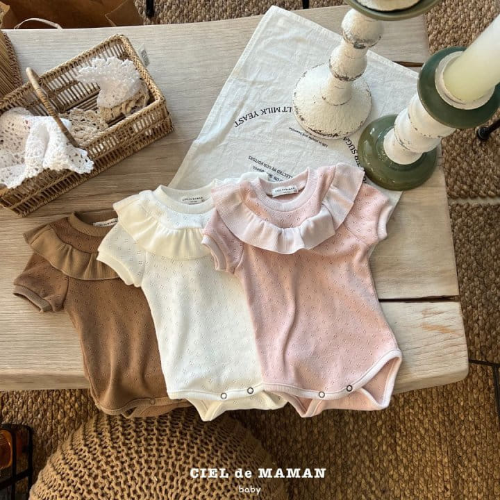 Ciel De Maman - Korean Baby Fashion - #babygirlfashion - Knit Frill Body Suit - 5