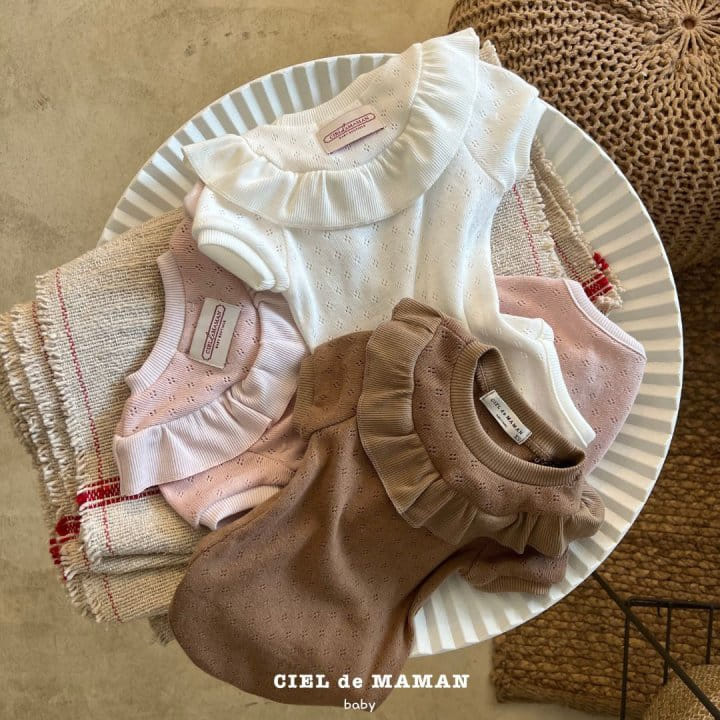 Ciel De Maman - Korean Baby Fashion - #babylifestyle - Knit Frill Body Suit - 6