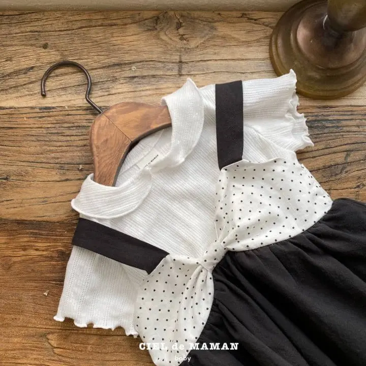 Ciel De Maman - Korean Baby Fashion - #babyootd - Ribbon Body Suit - 7