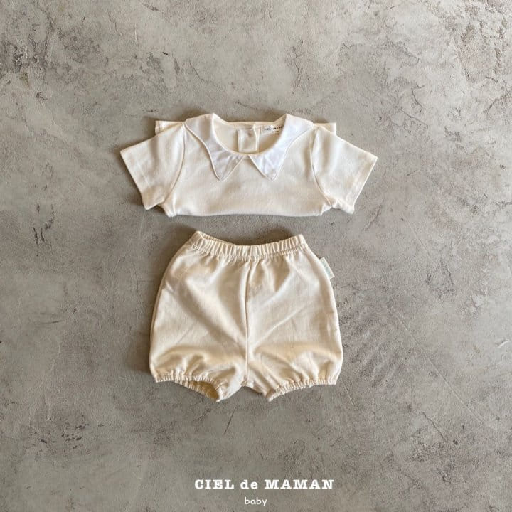 Ciel De Maman - Korean Baby Fashion - #babyoutfit - Star Collar Tee - 5