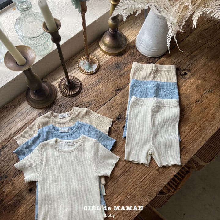 Ciel De Maman - Korean Baby Fashion - #babywear - Modal Short Sleeve Top Bottom Set - 4