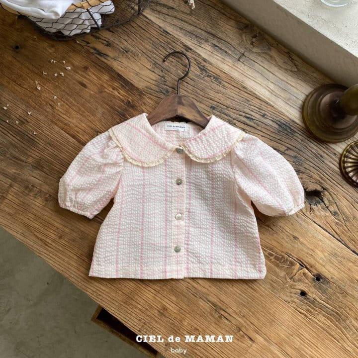 Ciel De Maman - Korean Baby Fashion - #onlinebabyshop - Seersucker Blouse - 2